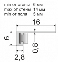 Микроплинтус с пружинами Чёрный муар 35-48-57 лучшая цена