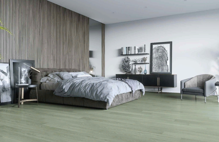 Ламинат SPC Home Expert в интерьере Ламинат SPC Home Expert в интерьере спальни